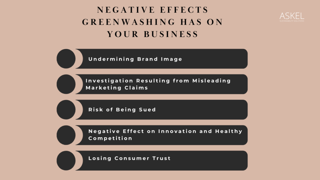 Negative effects of greenwashing on your business